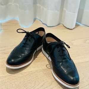 Classic Black Leather Women’s Brogues